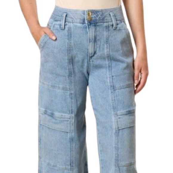 Democracy Luxe Touch Vintage Light Wash Skyrise Wide Leg Jean - Picture 2 of 10